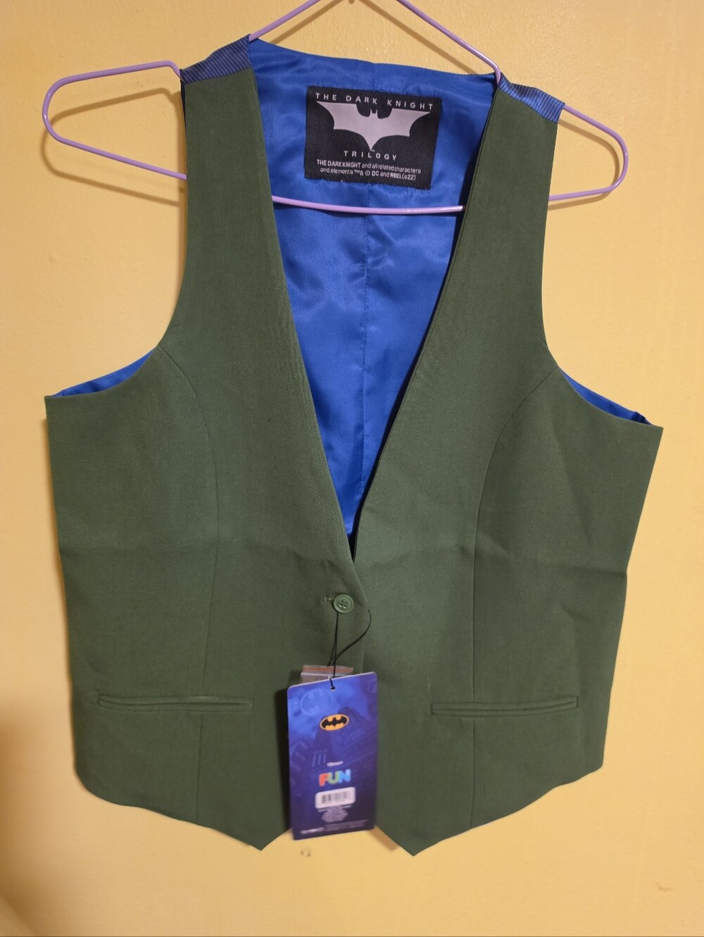 Batman The Joker Vest Adult Sz Small The Dark Knight Triology Halloween Costume